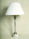 ALEXANDERS 50CM SILVER/GLASS CORINTHIAN COLUMN LAMP